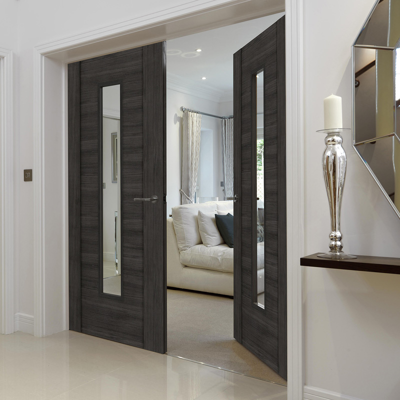 Alabama Cinza Clear Glazed Laminate Internal Door 35 x 1981 x 838m ...