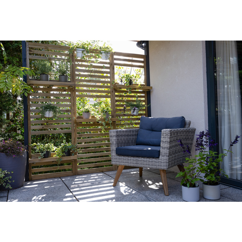 Forest Garden Slatted Wall Planter 1 Shelf 180cm(h) x 60cm(w) x 18cm(d