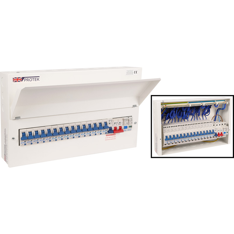 Protek 18th Edition RCBO Surge Protected Consumer Unit