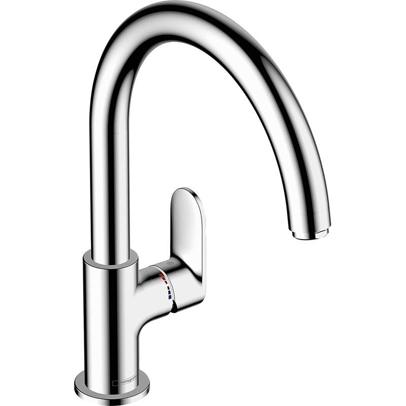 Hansgrohe Vernis Blend Mono Mixer Kitchen Tap In Chrome Brass