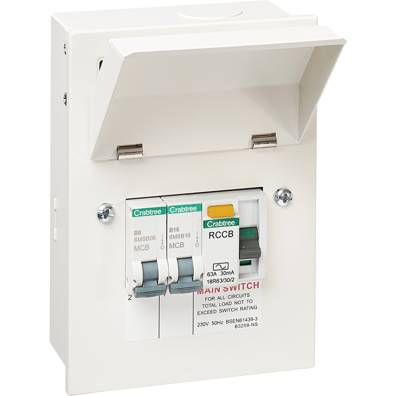 Crabtree Loadstar Metal Garage Consumer Unit