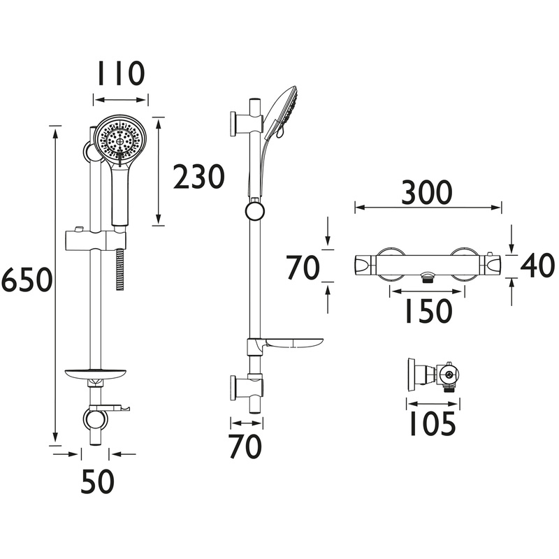 Bristan Artisan Thermostatic Bar Diverter Mixer Shower | Toolstation