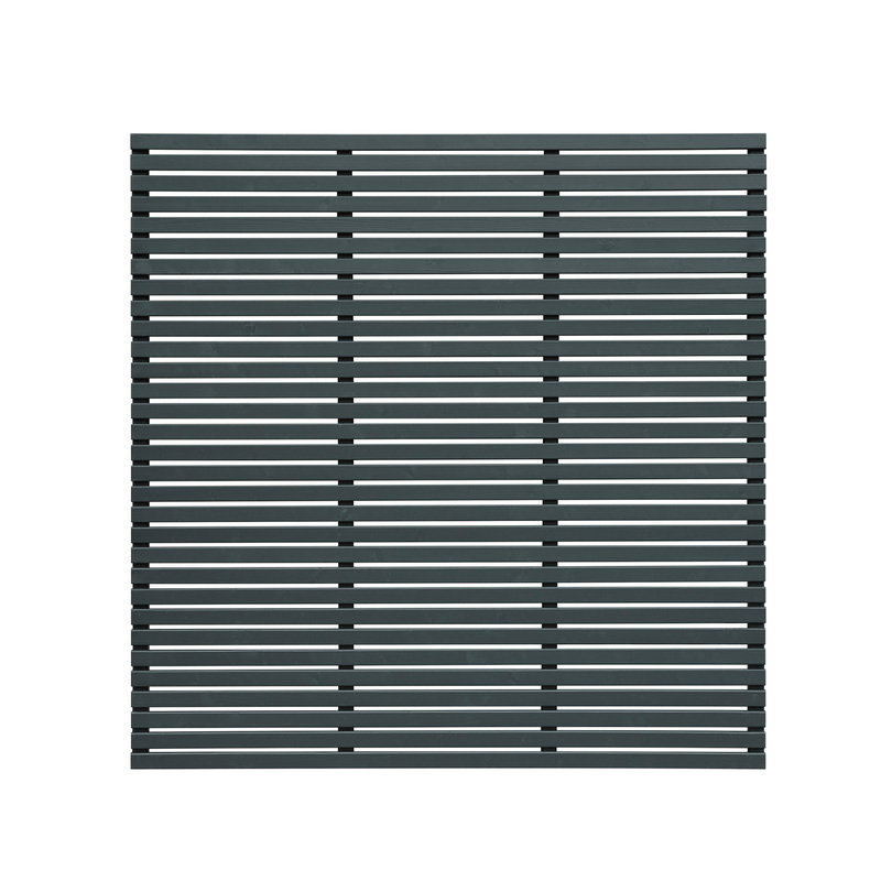 Forest Garden Grey Painted Contemporary Slatted Fence Panel 6' x 6 ...