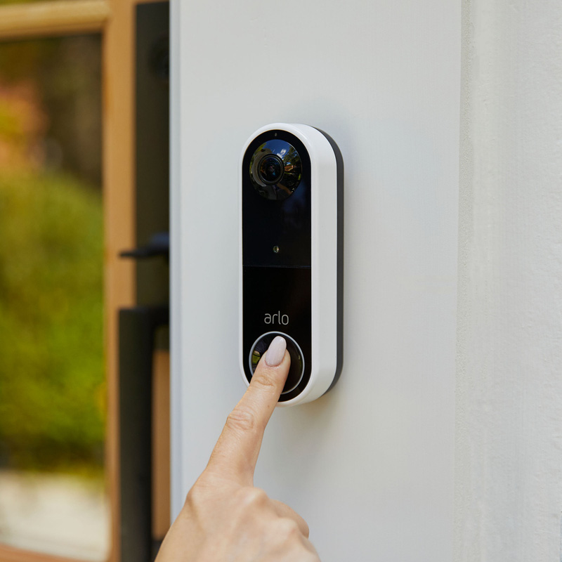 Arlo Essential Smart Wireless Video Doorbell with Siren White Toolstation