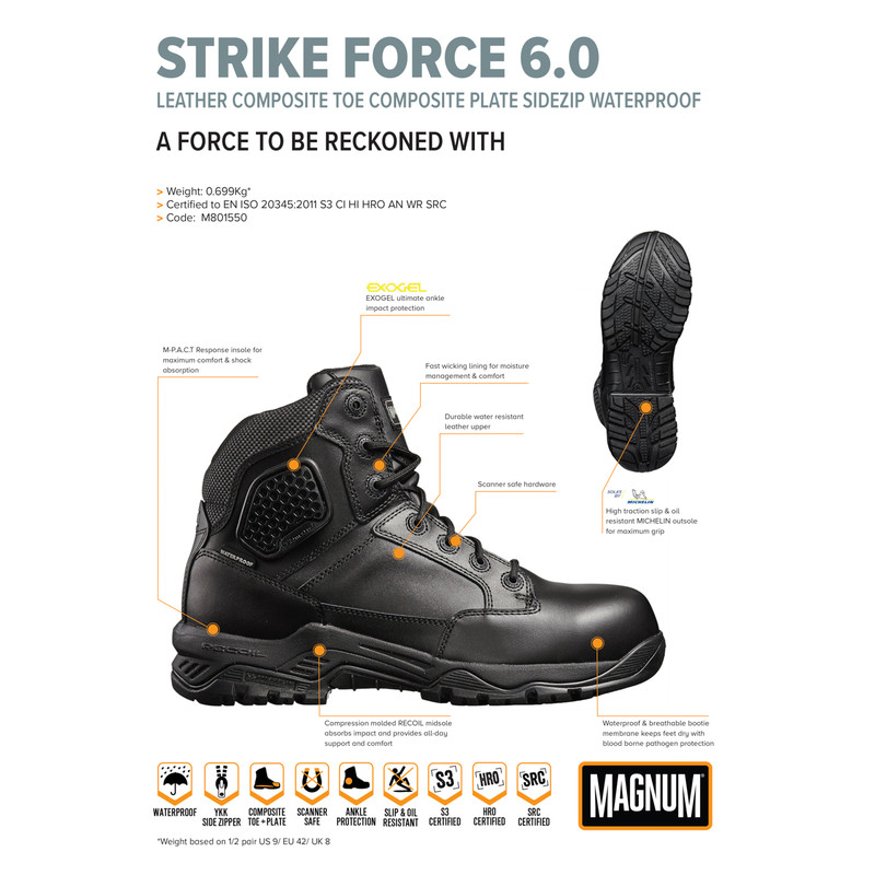 Magnum Strike Force Waterproof Safety Boots