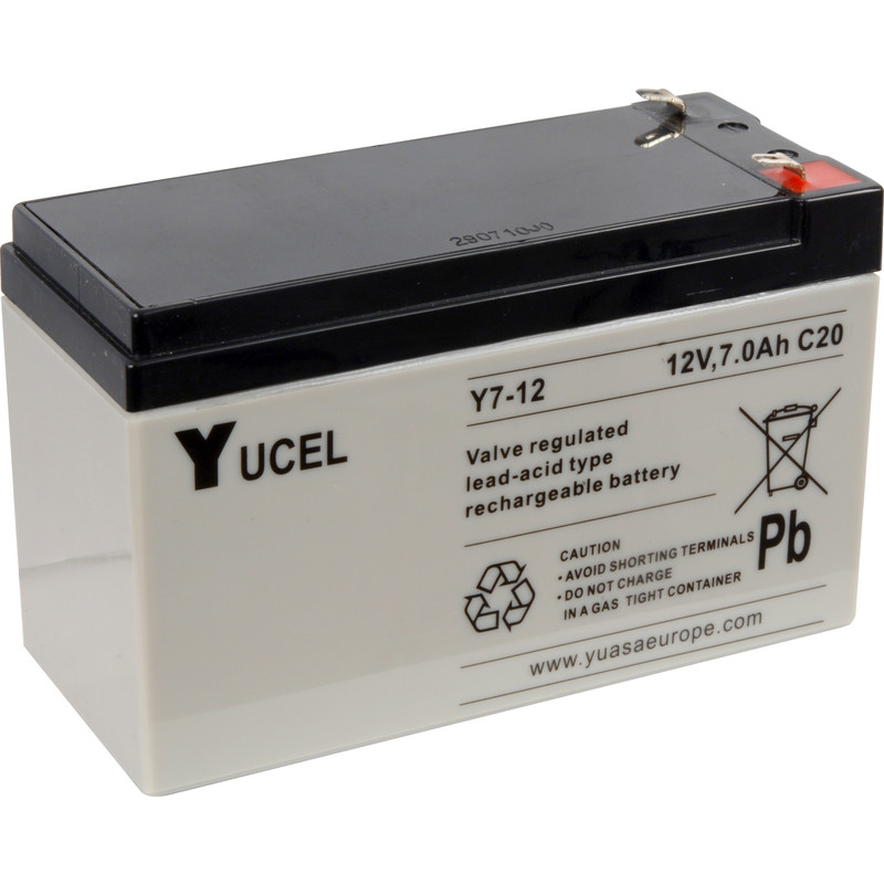 12 Volt 7 Amp Hour Sealed Lead Acid Battery (12v7ah, 12v 7ah, 12 V 7 Ah)  [PC]