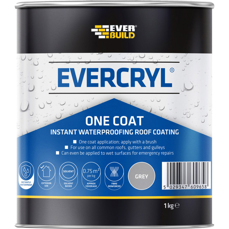 Evercryl Roof Repair Grey 1kg One Coat