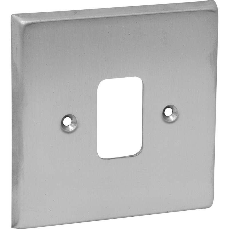 Grid Front Plate Satin Chrome