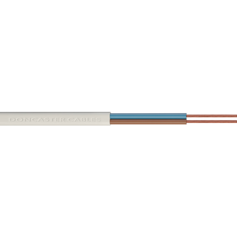 Doncaster Cables 2 Core Round Flex Cable (2182Y) 0.75mm<sup>2</sup> Coil