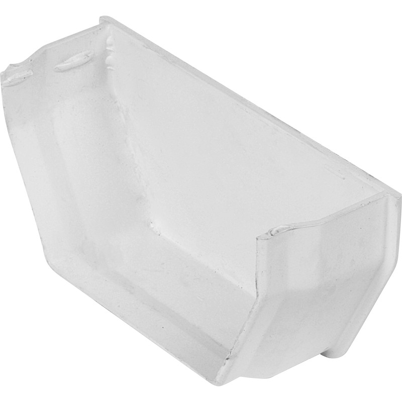 114mm Square Line Stop End Internal White