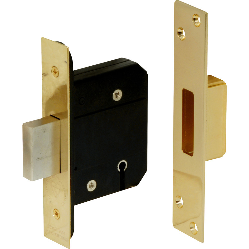 Bs 5 Lever Mortice Deadlock 76mm Brass