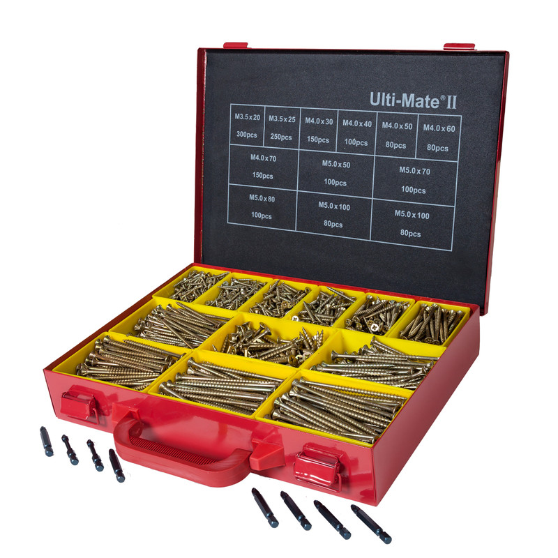 Ulti-Mate II Stick-Fit Zinc & Yellow Plated Screw Metal Case