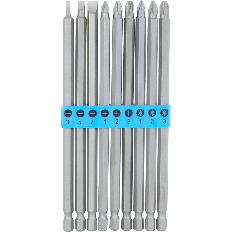 Extended screwdriver outlet bits