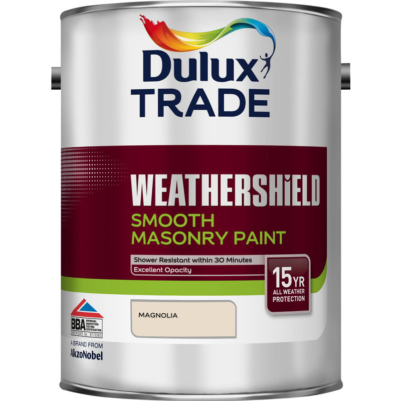 Dulux Trade Weathershield Smooth Masonry Paint 5L