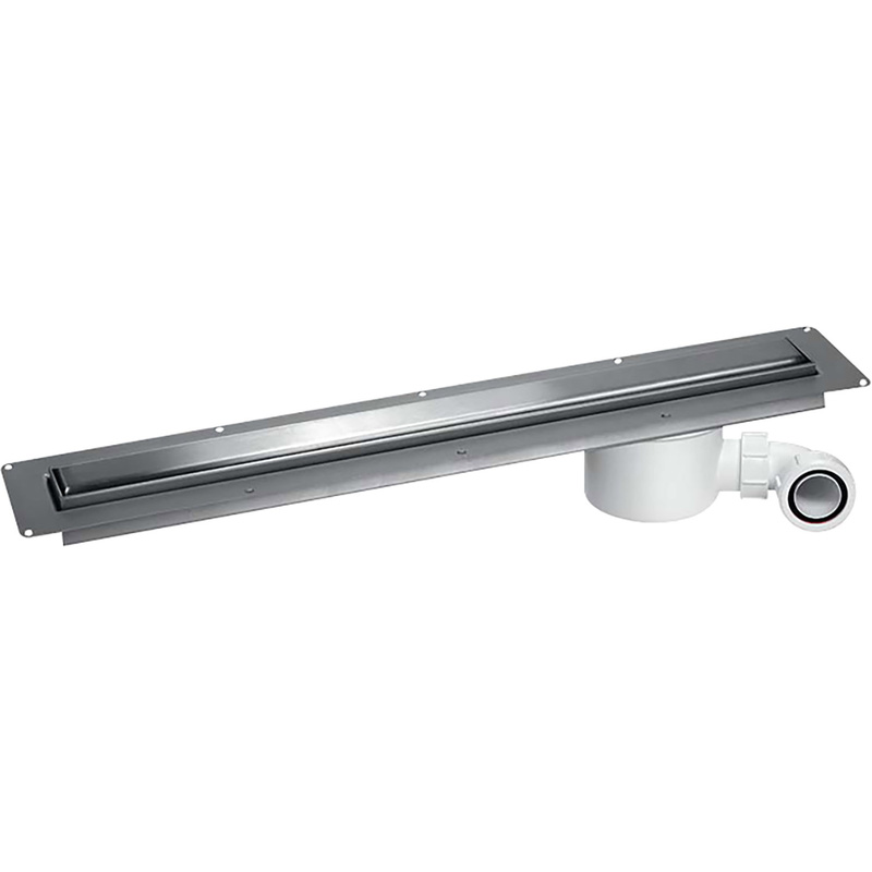 McAlpine Slimline Channel Drain With Brushed Finish Cover Plate