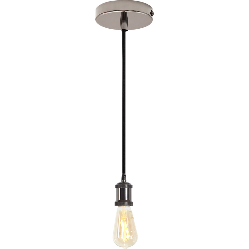 4lite WiZ Connected ST64 6.5W LED Smart WiFi Blackened Silver Pendant