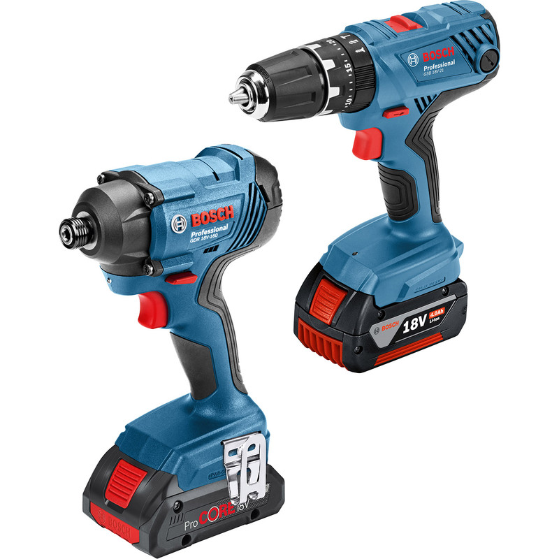 Bosch 18V Combi Drill and Impact Driver Twin Pack