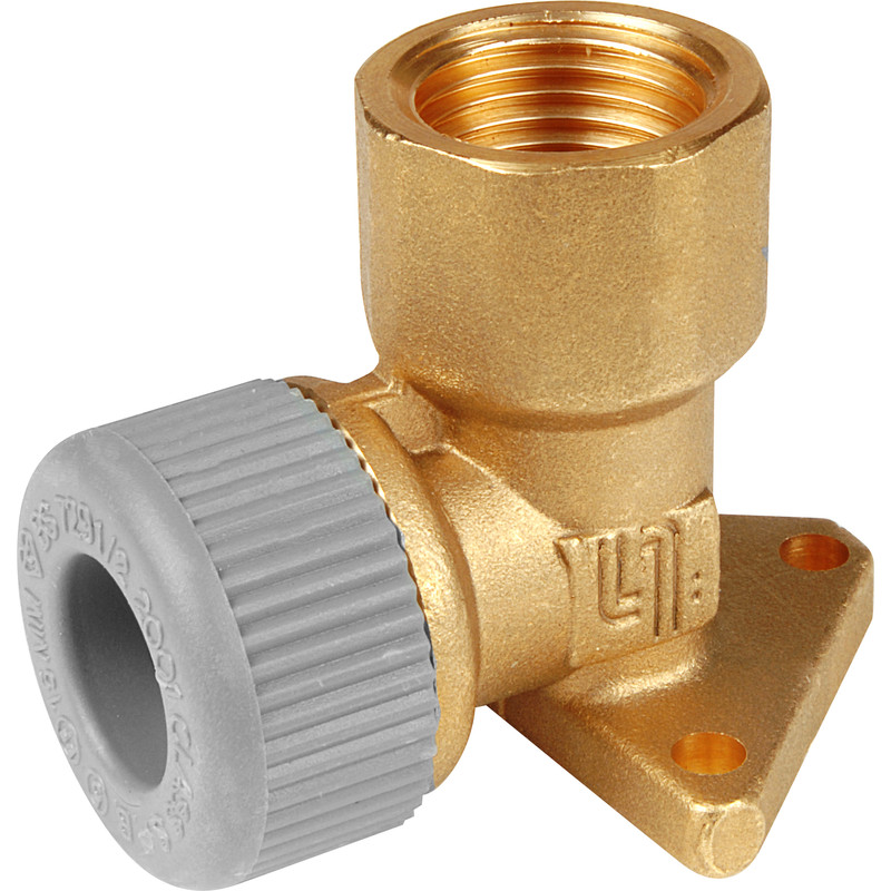 Wallplate elbow 15mm x 1/2 bsp for 1/2" outside tap