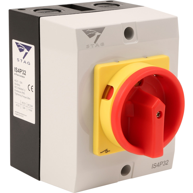 IMO Stag Rotary Isolator 4 Pole 32A IP65 Toolstation