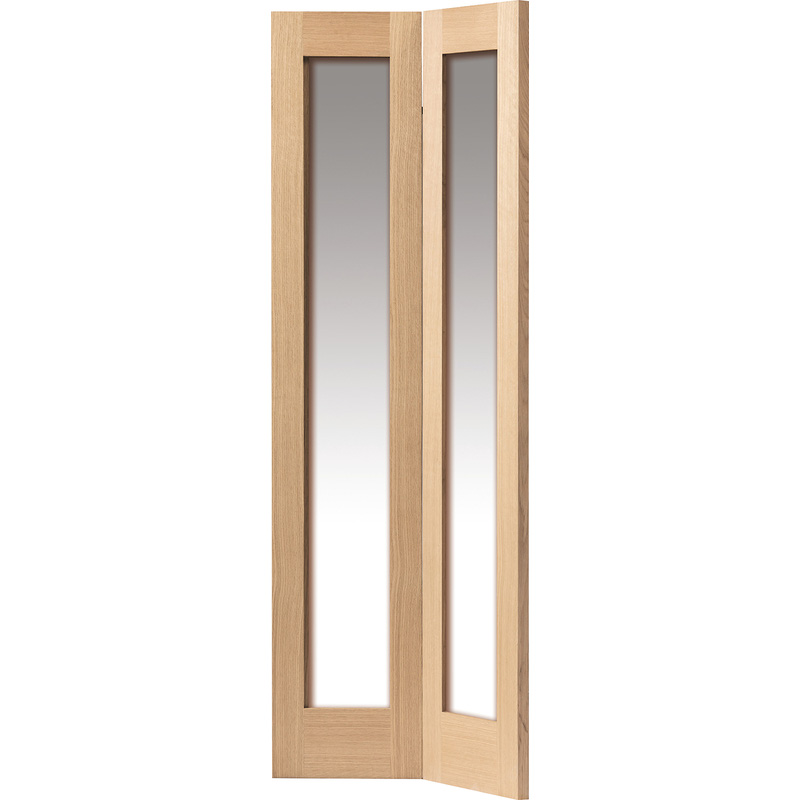 Fuji Oak Glazed Bi-fold Door U/F