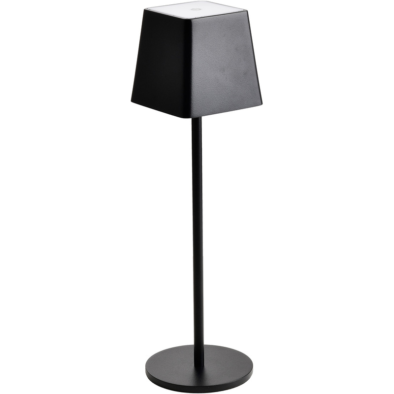 V-TAC IP54 LED USB Wireless Rechargeable Table Lamp 2W Black 200lm