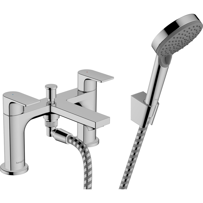 Hansgrohe Rebris E Bath Shower Mixer Tap In Chrome Brass