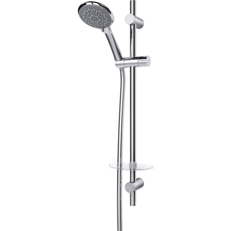 Triton Finish 5 Mode Shower Head.Triton Oliver Riser Rail Shower Kit Chrome