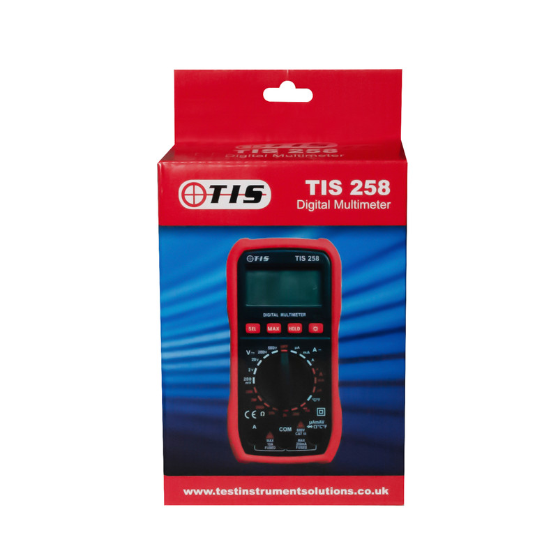 TIS 258 Digital Multimeter With Temperature Probe