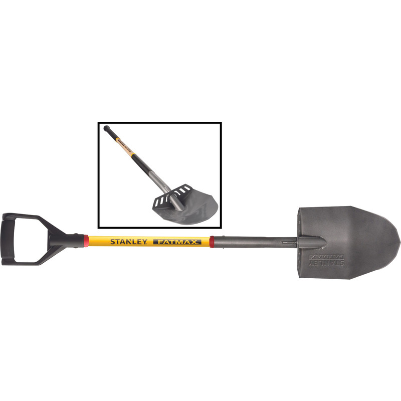 Stanley Fatmax Fibreglass D-Handle Round Point Shovel