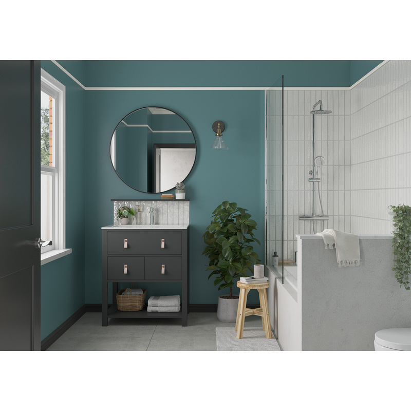 dulux teal bathroom