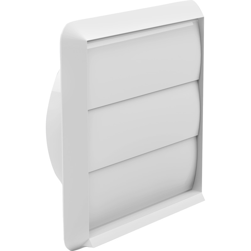 Wall Outlet Gravity Flap 125mm White