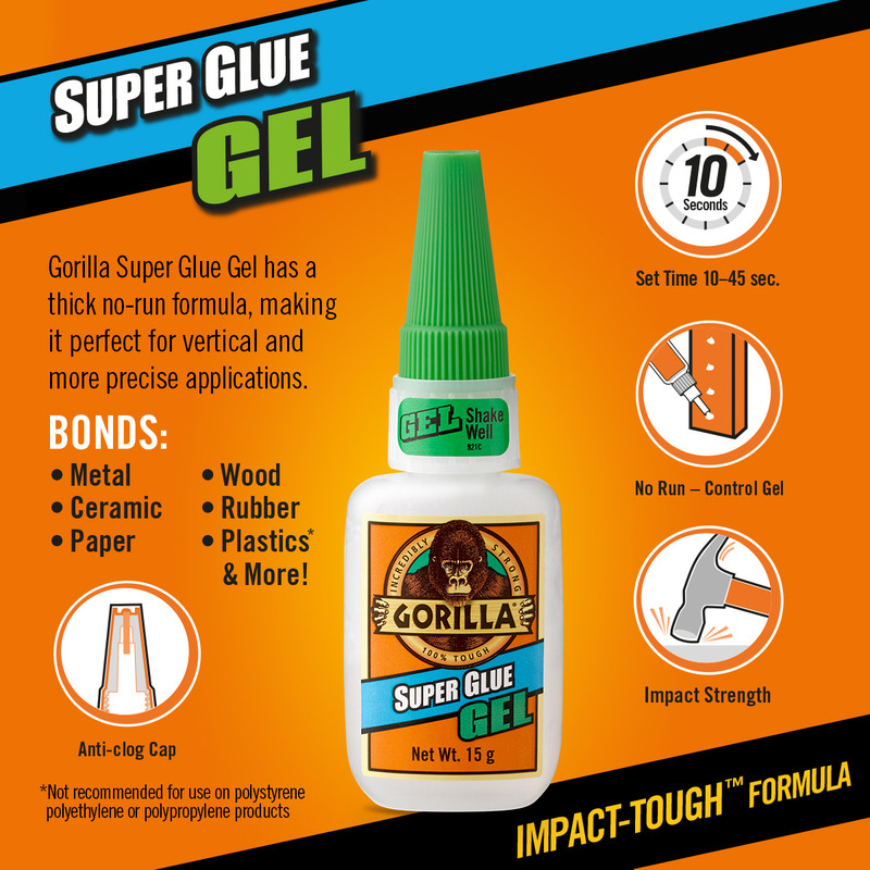 Gorilla Super Glue Gel 15g | Toolstation