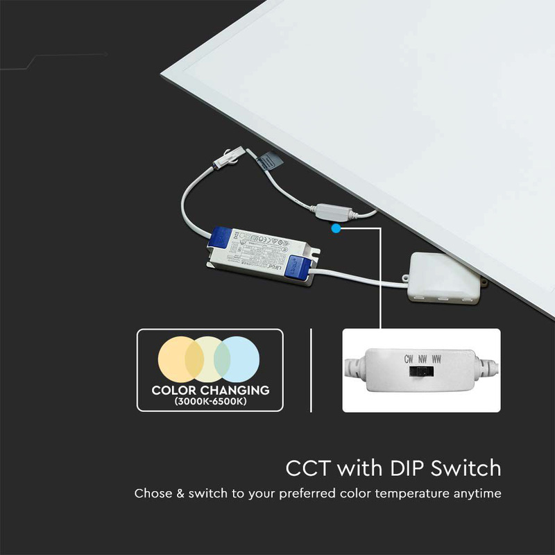 V-TAC LED Mini Round Panel CCT 3in1 Switchable 6W White 490lm