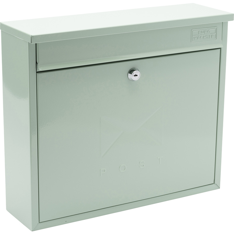 Burg-Wachter Elegance Post Box Chartwell In Galvanised Steel Green
