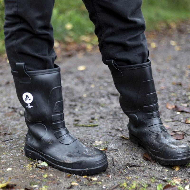 Amblers FS90 S5 black pvc waterproof lined steel toe/midsole safety rigger boot 