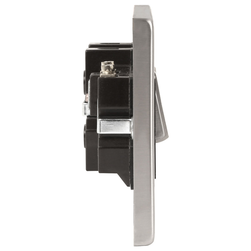 Click Deco Satin Chrome 45A DP Switch Switch Socket Toolstation
