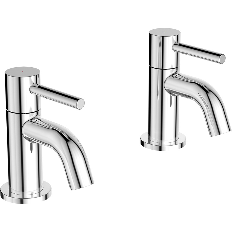 Ideal Standard Ceraline Taps Bath Pillar (2 Pack) In Chrome Brass