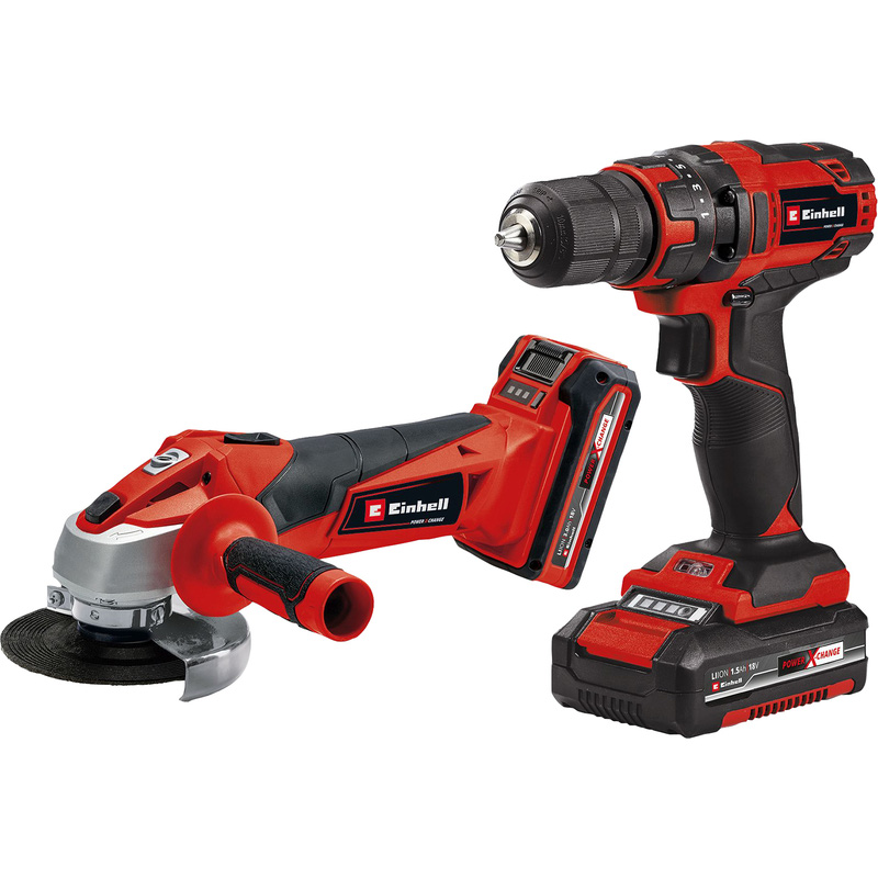 Einhell PXC 18V Drill Driver and Angle Grinder Twin Pack