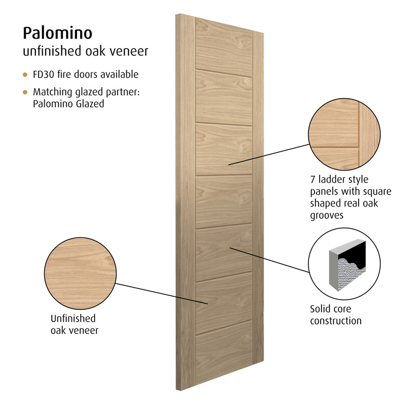 Palomino Oak Fire Door U/F