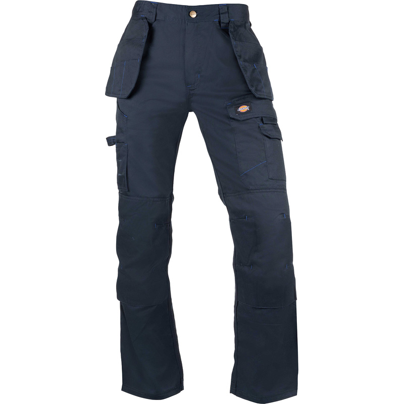 Dickies Redhawk Pro Trousers Blue In Navy, Size 30L Cotton/Polyester