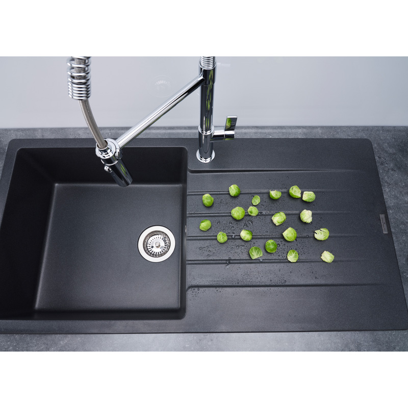 Reginox Harlem Reversible Composite Kitchen Sink & Drainer Single Bowl