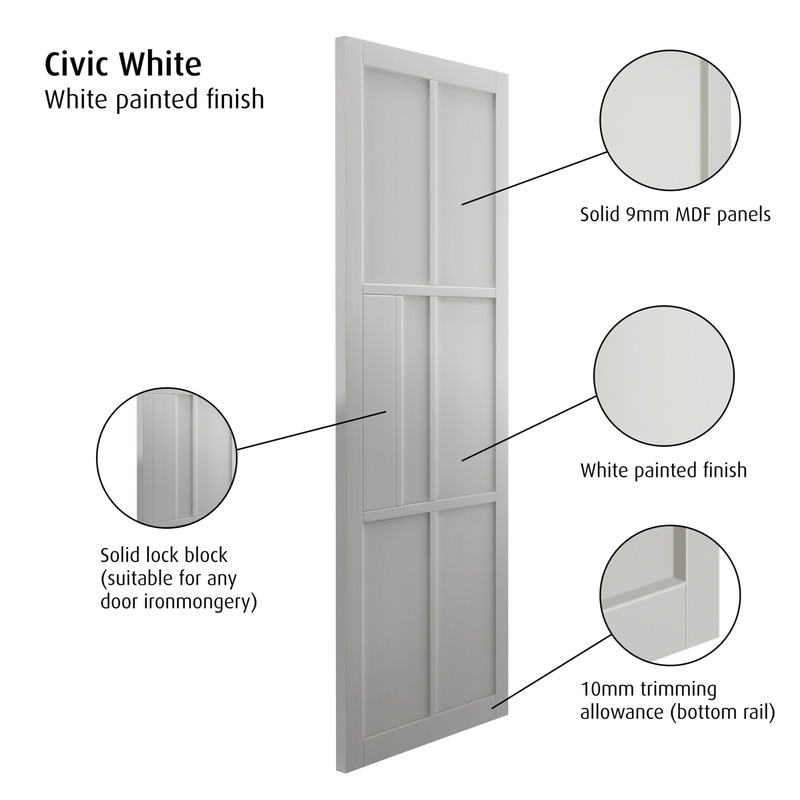 Civic White Internal Door