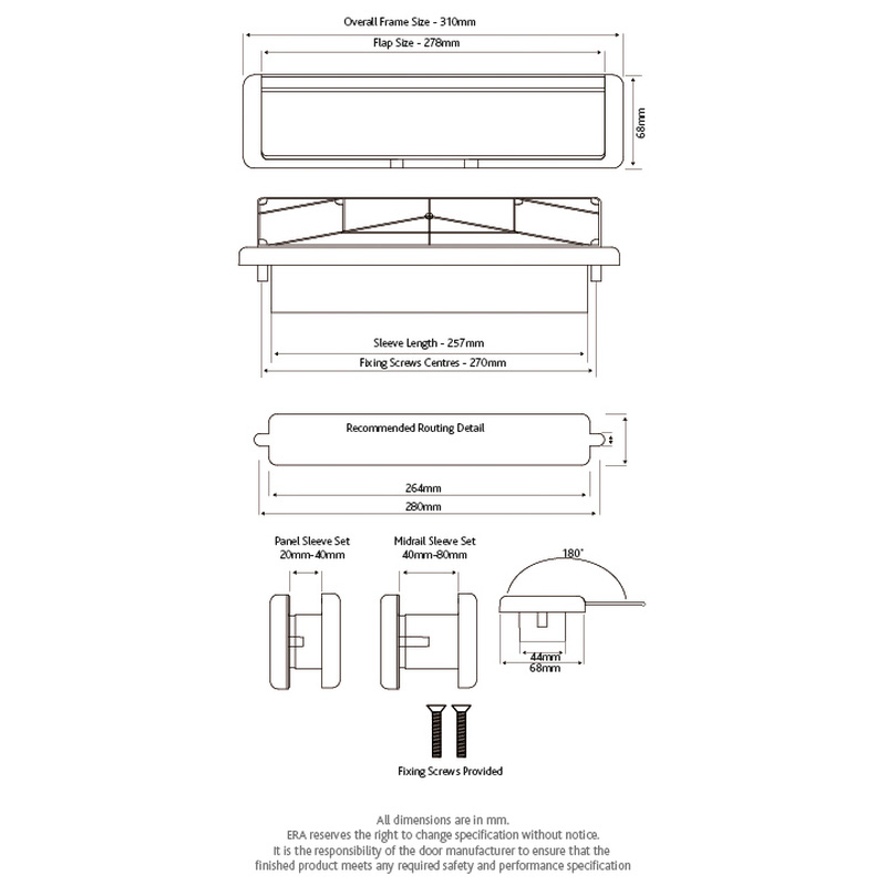 Fab & Fix Hardex Nu Mail Edge Letterplate