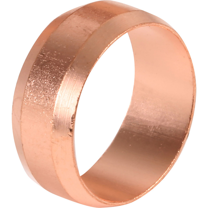 1 x 15mm Chrome Plated Compression Nut & Copper Olive 