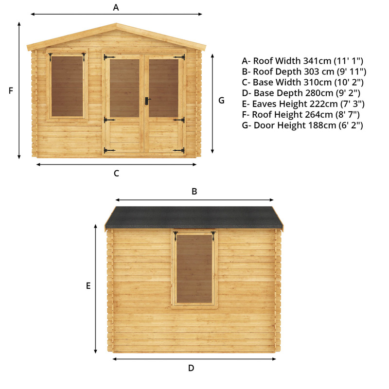 Mercia Log Cabin - 19mm