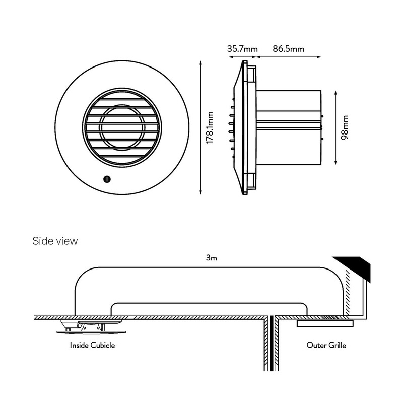 Xpelair Simply Silent 100mm Round Shower Extractor Fan