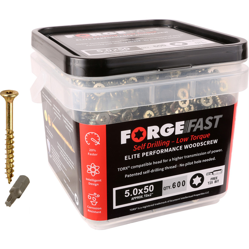 ForgeFast Multi Purpose Self Drilling Wood Screw Tub