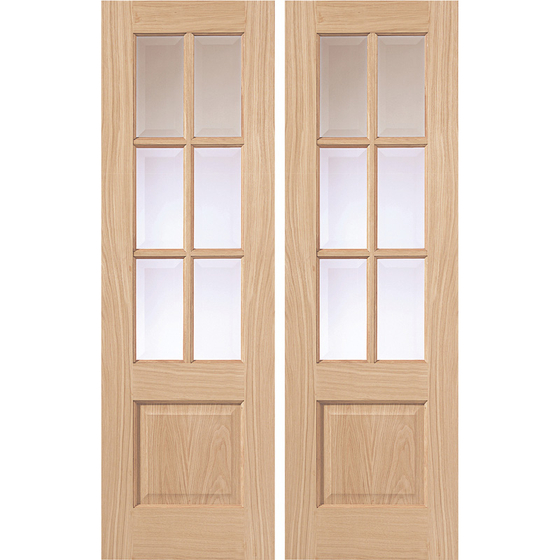 Dove Oak Glazed Internal Door U/F