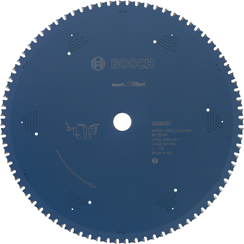 Bosch EXPERT Steel Mitre Saw Blade 355 x 25.4 x 80T Toolstation