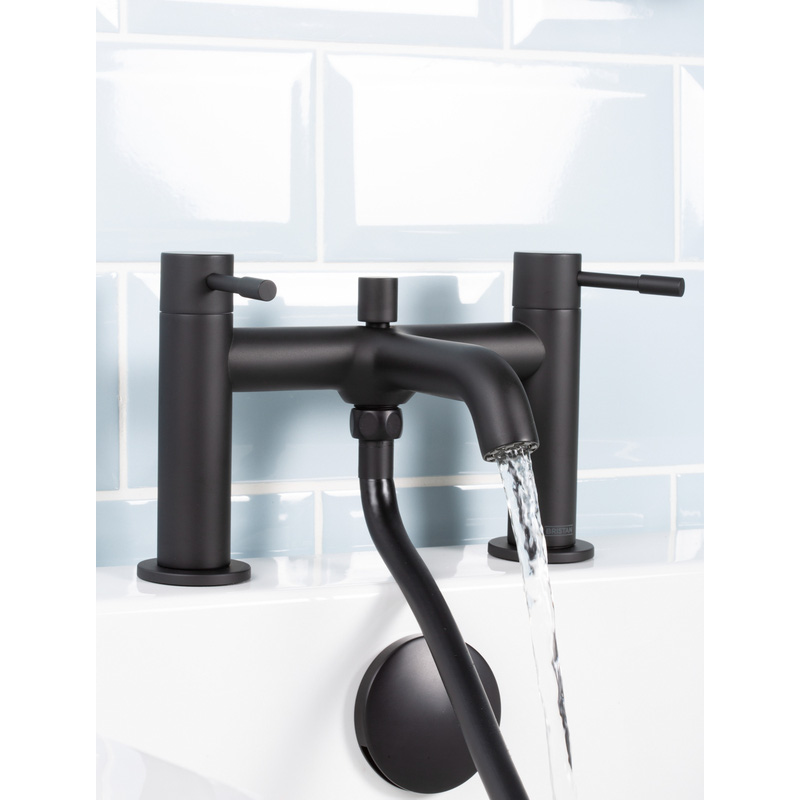 Bristan Mila Taps Black Bath Shower Mixer | Toolstation